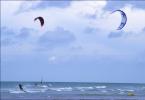 Kiting am Strand von Wissant