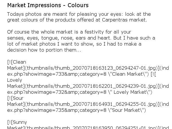 Market Impressions - Colours