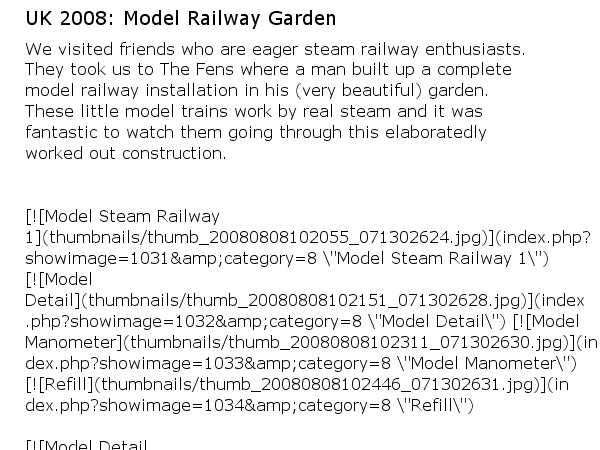 UK 2008: Model Railway Garden